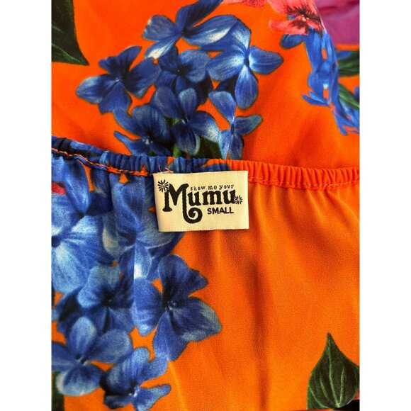 Show Me Your Mumu Women's Red Floral Halter Micro Mini Dress Small Summer Style - Picture 3 of 3